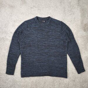 Line Of Trade Mens Pullover Sweater Blue Long Sleeve Crew Knit Size Medium M REI